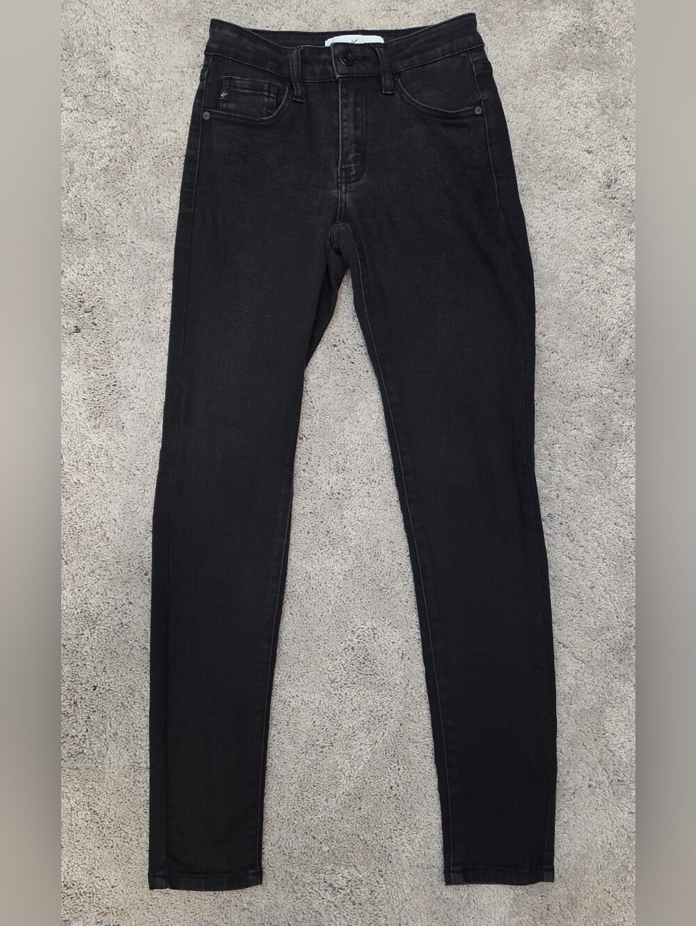 WOMEN'S KANCAN Mid Rise Black Skinny Stretch Jeans Size 0/23